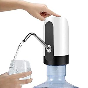 Water Dispenser for 5 Gallon Water Bottle, Water Bottle Pump with USB Charging Electric Automatic for Home Office Indoor and Outdoor Drinking Mini Water Pump White