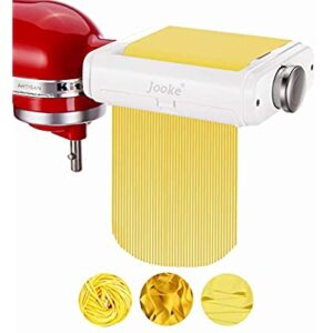 3 in 1 Pasta Maker Attachment for KitchenAid Stand Mixers，Contains Pasta Sheet Roller Cutter Fettuccine Cutter functions