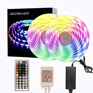 65.6ft LED Strip Lights, Color Changing Rope Lights with IR Remote for Bar Bedroom Party Wine Cabinet