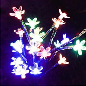 Garden Solar Lights Outdoor Decorative – LED Solar Powered Fairy Landscape Tree Lights|Beautiful Solar Flower Lights for Pathway Patio Yard Deck Walkway|Christmas Party Decor Yellow-Color 2Pack