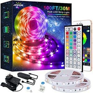 LED Strip Lights – 100FT Led Light Strips, Music Sync Color Changing Led Strip Lights, Bluetooth Led Strip Lights with Remote, 5050 LED Strip Lights for Bedroom,Home Pary and Decoration (100FT)